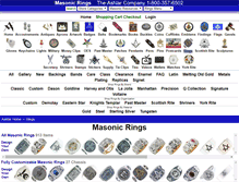 Tablet Screenshot of custommasonicrings.com